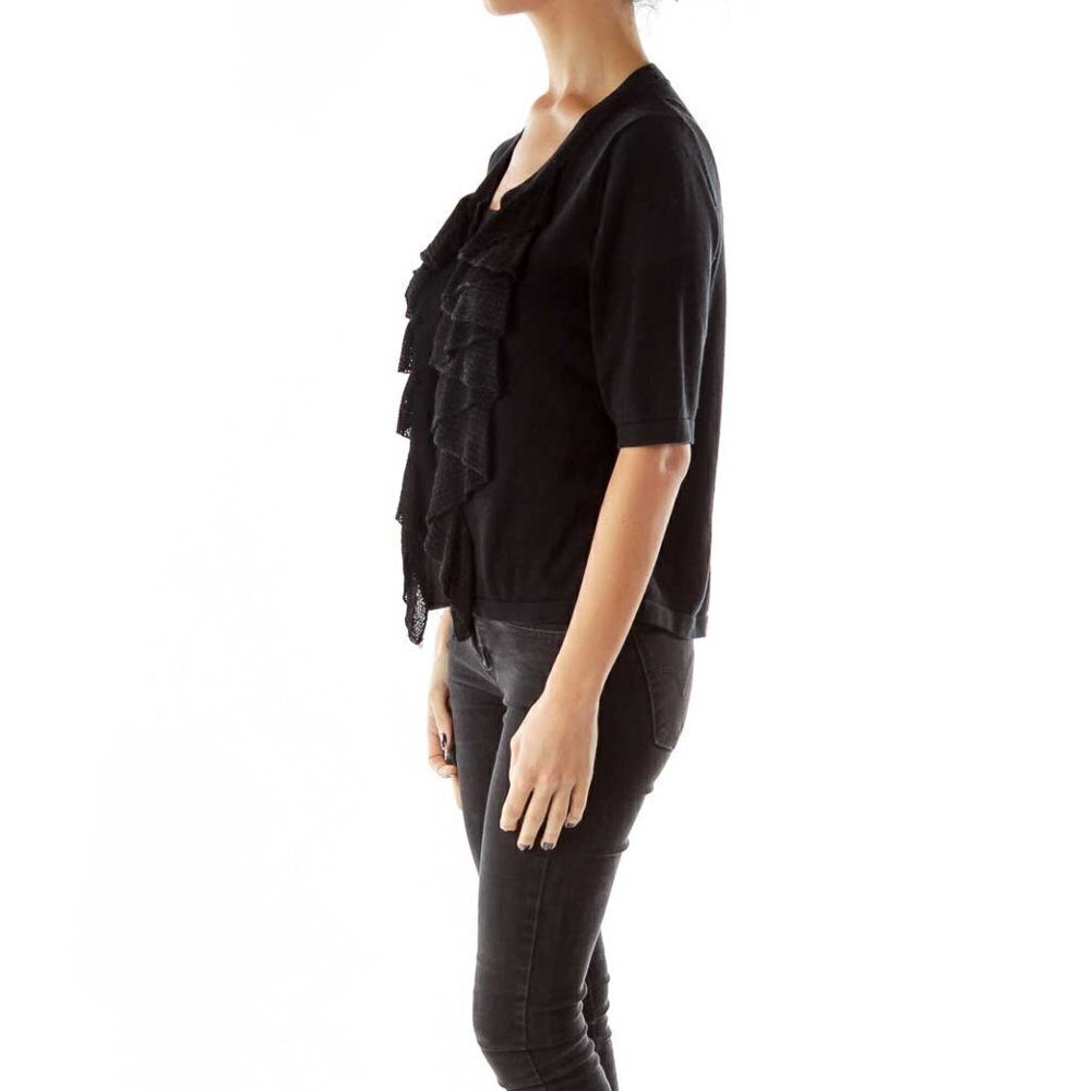 Banana Republic Black Ruffled Jacket - Picture 3 of 3